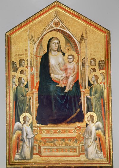 Madonna y el Niño entronizados, 1380 (PRE-restauración) de Giotto di Bondone